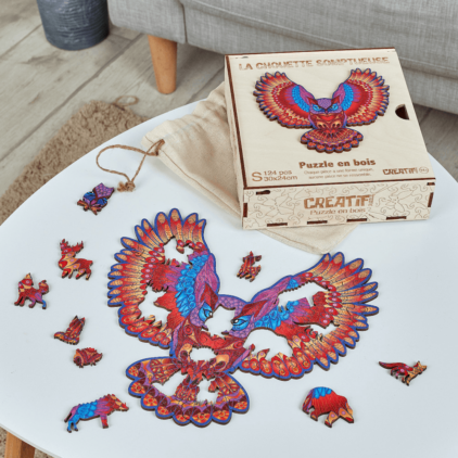 Puzzle en bois La Chouette Somptueuse – Image 3