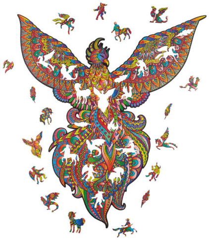 Puzzle en bois La Phénix Flamboyant – Image 2