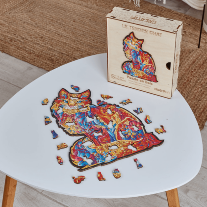 Puzzle en bois Le Tendre Chat – Image 3