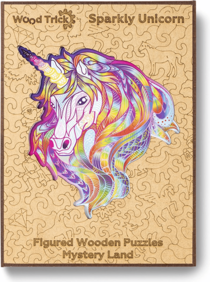 Puzzle en bois - Licorne scintillante 176pcs