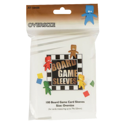 100 Board Game Sleeves : Oversize 82x124mm (10)