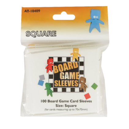 100 Board Game Sleeves : Square 69x69mm (10)