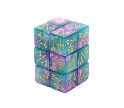 Kit de 6 dés - Counter Dice Negative (Blue+ Purple)