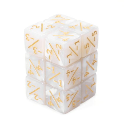 Kit de 6 dés - Counter Dice Negative (Pearl)