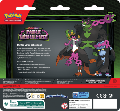 Pokémon EV65 : 3 Pack Carte promo Pêchaminus – Image 2
