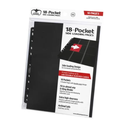 Ultimate Guard 18-Pocket Pages Side-Loading Black