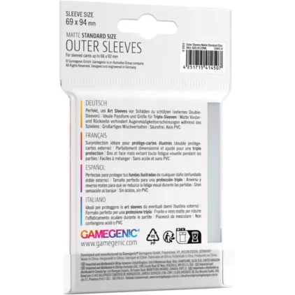 GG : Outer Sleeves Matte Standard Size Gamegenic