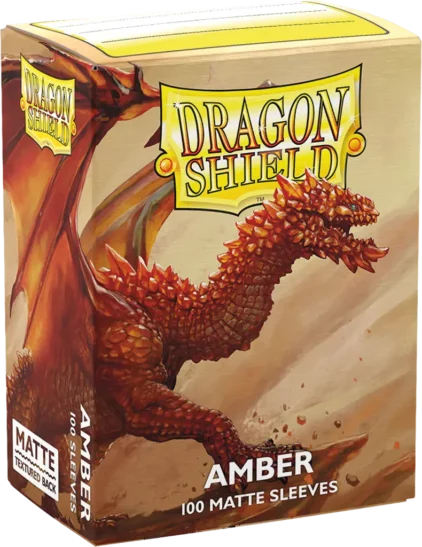 100 Dragon Shield Matte : Amber