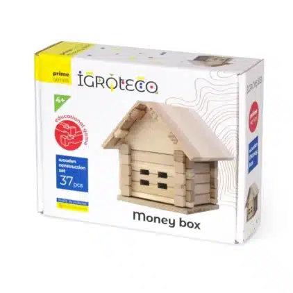 Jeu de construction en bois Maison Tirelire 37 pièces