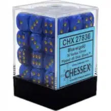 Set de 36 dés 6- Vortex - Bleu/Or