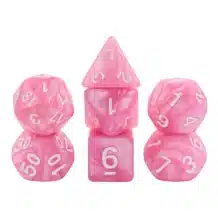 Lot de 7 Dés multiformat en boîte – Violet nacré