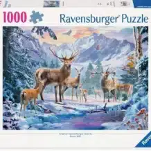 Ravensburger 1000p : Le cerf et le chevreuil en hiver
