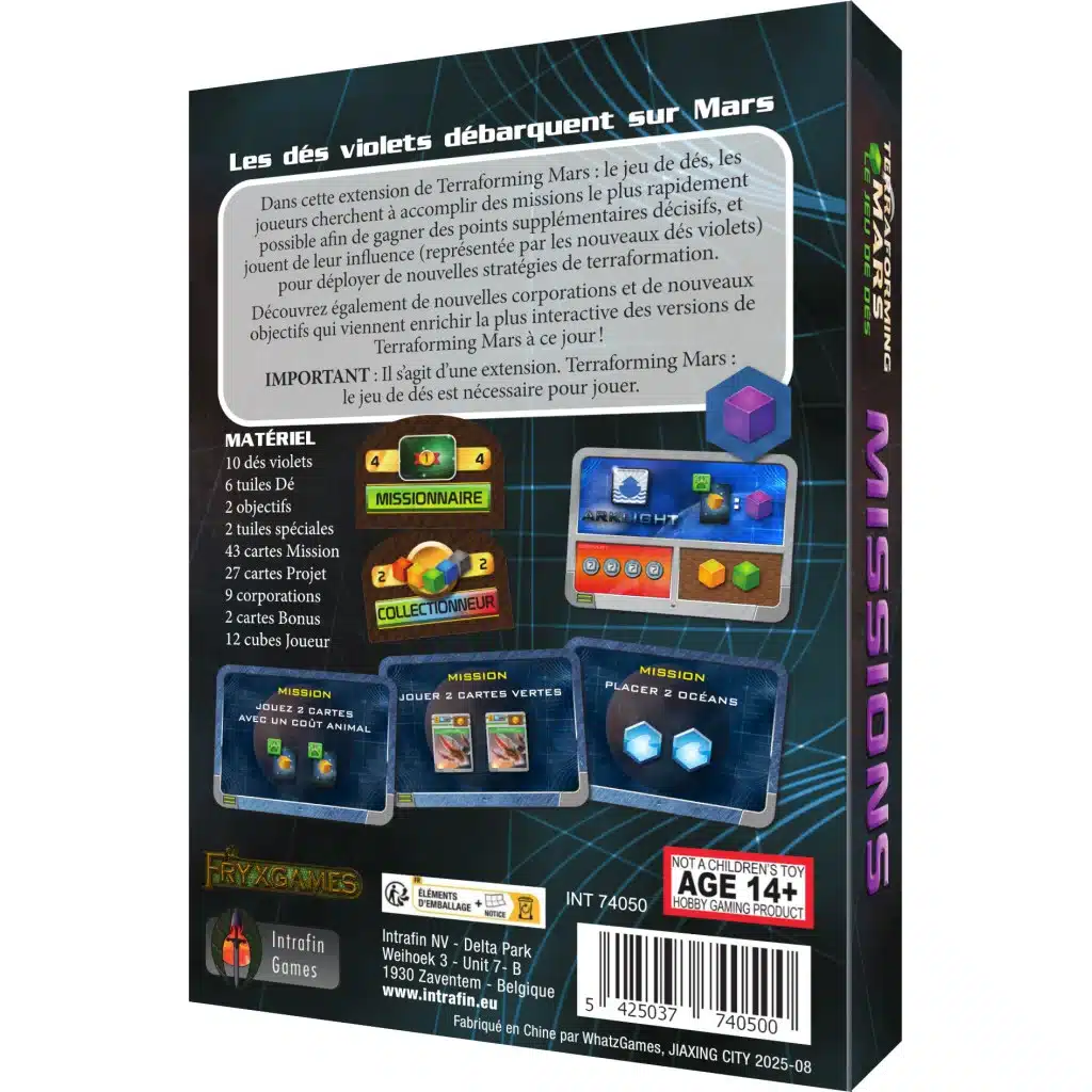 Terraforming Mars : Le Jeu de dés VF Missions Extension – Image 2