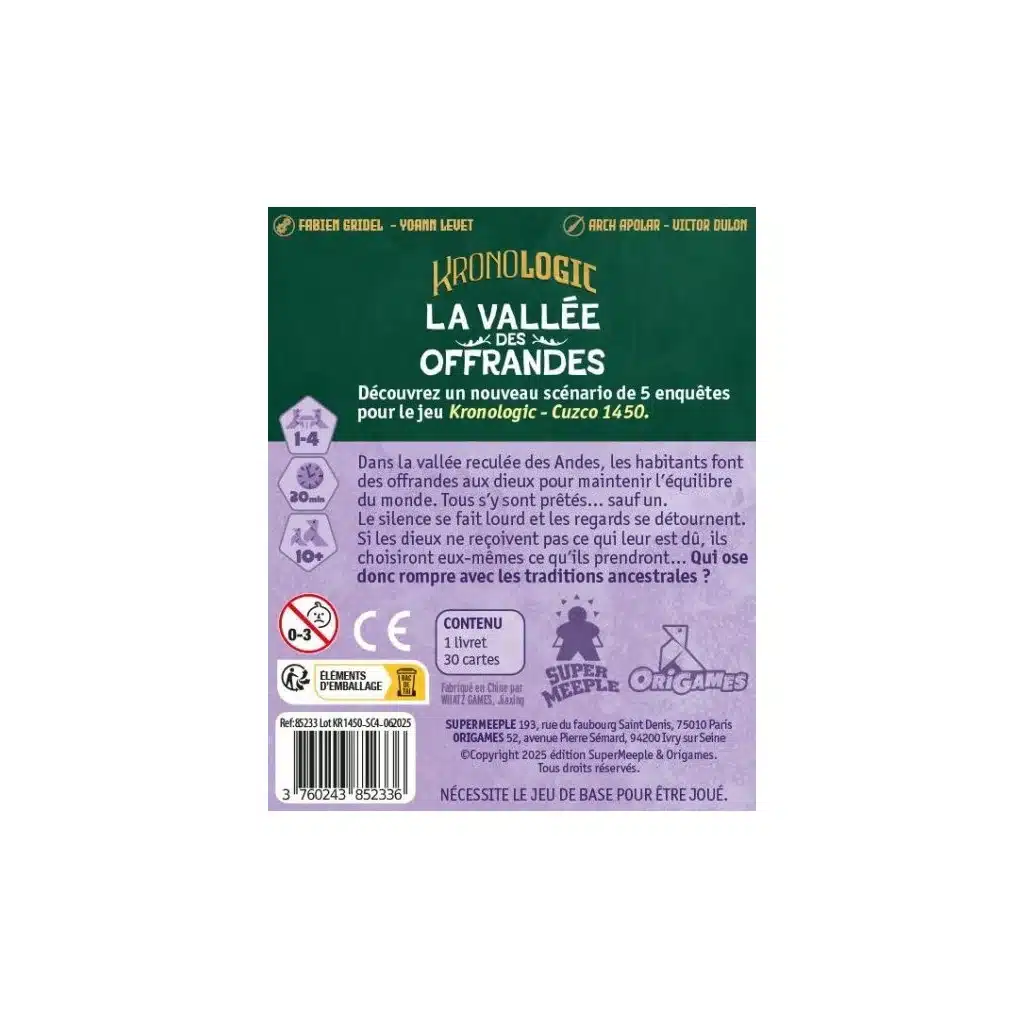 KRONOLOGIC : CUZCO 1450 - EXT. LA VALLÉE DES OFFRANDES – Image 4