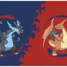 UP - Pokémon: Playmat: Mega Charizard X and Mega Charizard Y
