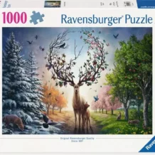 Puzzle 1000 p - Cerf fantastique au fil des saisons